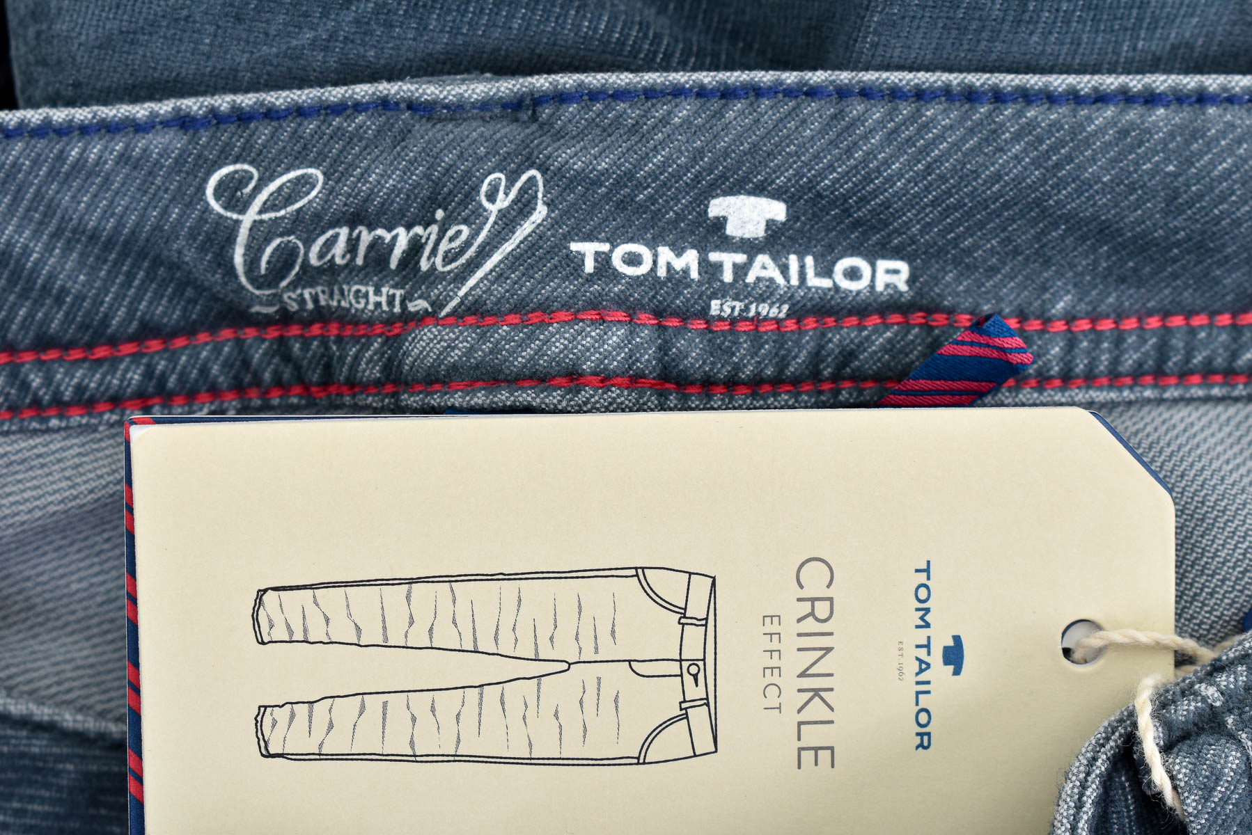 Pantaloni de damă cu un efect încrețit - TOM TAILOR - 2
