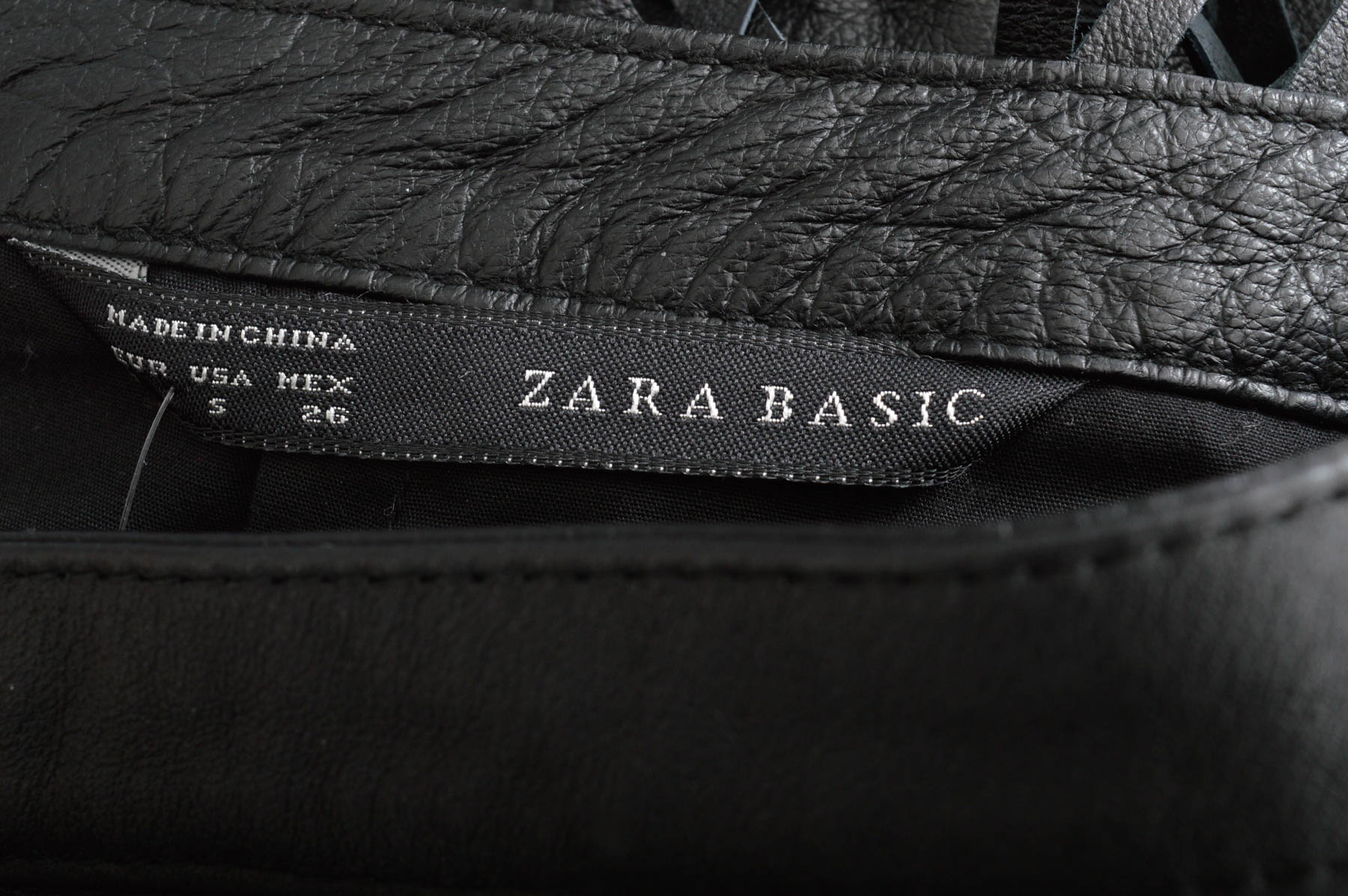 Leather skirt - ZARA BASIC - 2