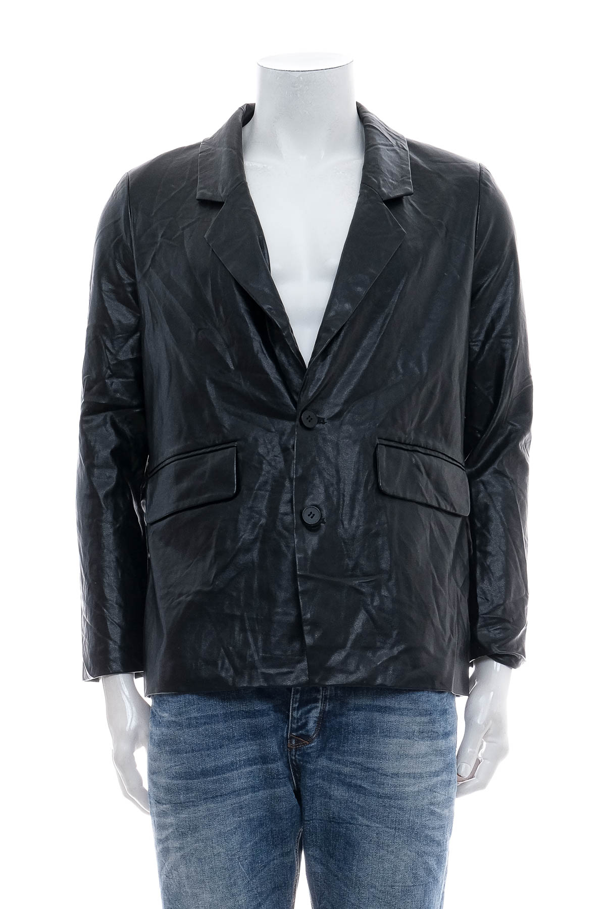 Man's leather jacket - Pomelo. - 0