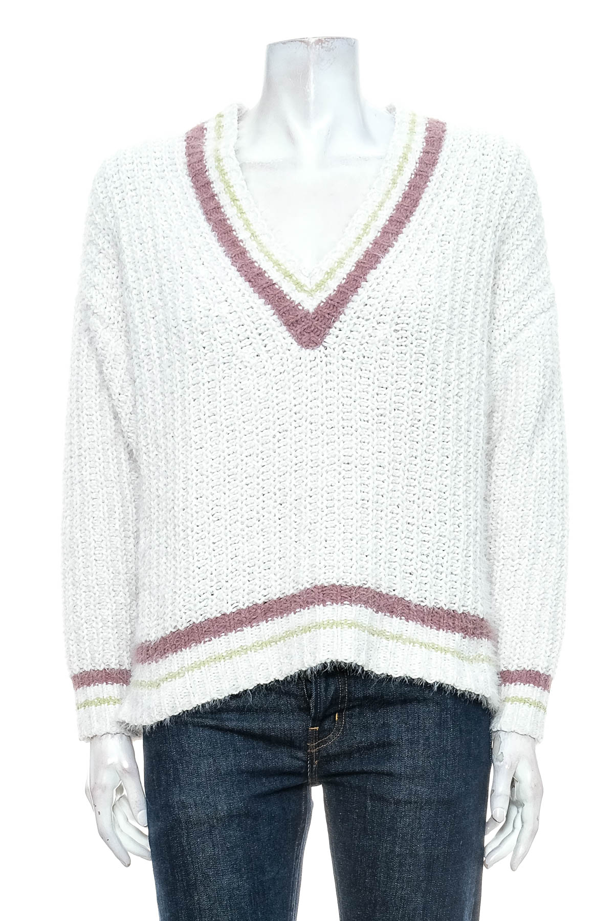 Дамски пуловер - Pull & Bear - 0