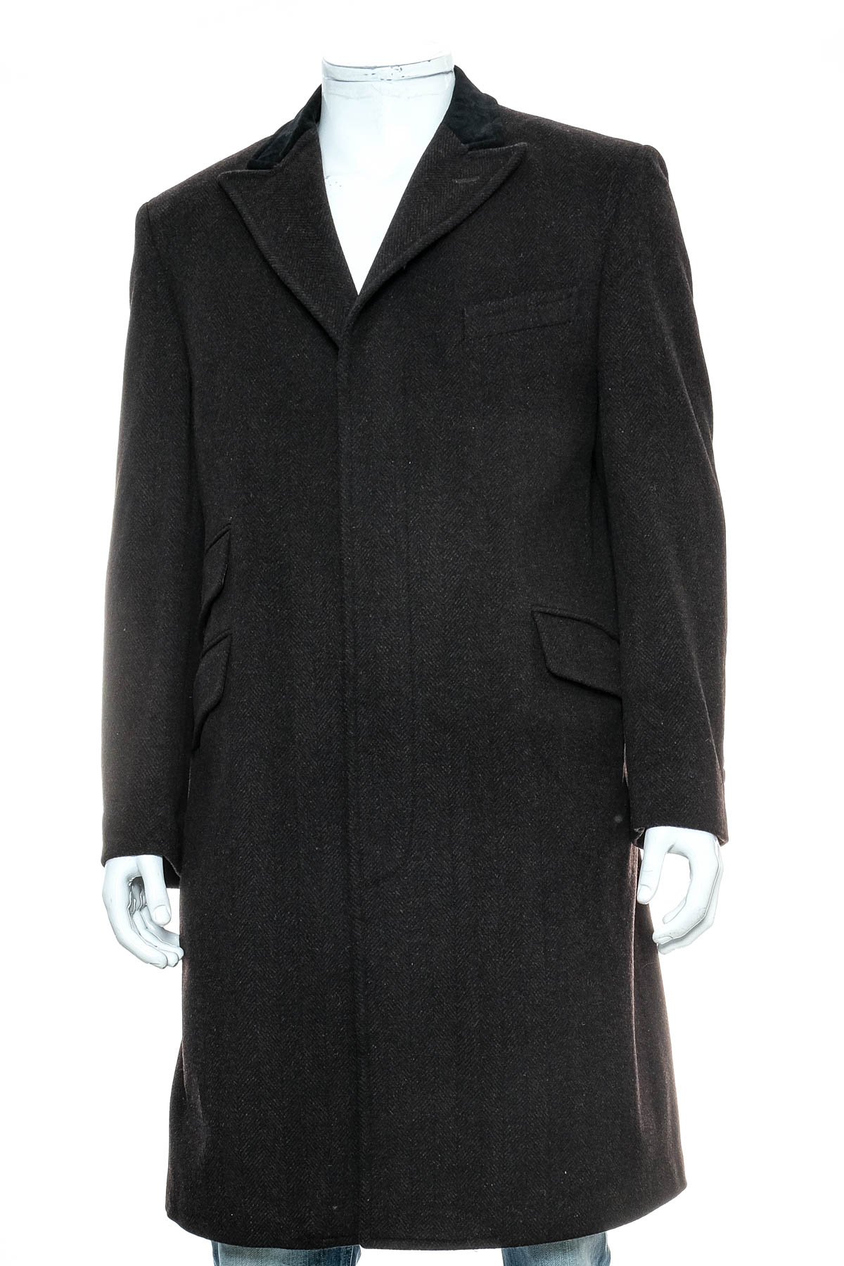 Ανδρικό παλτό - Black Brown - 0