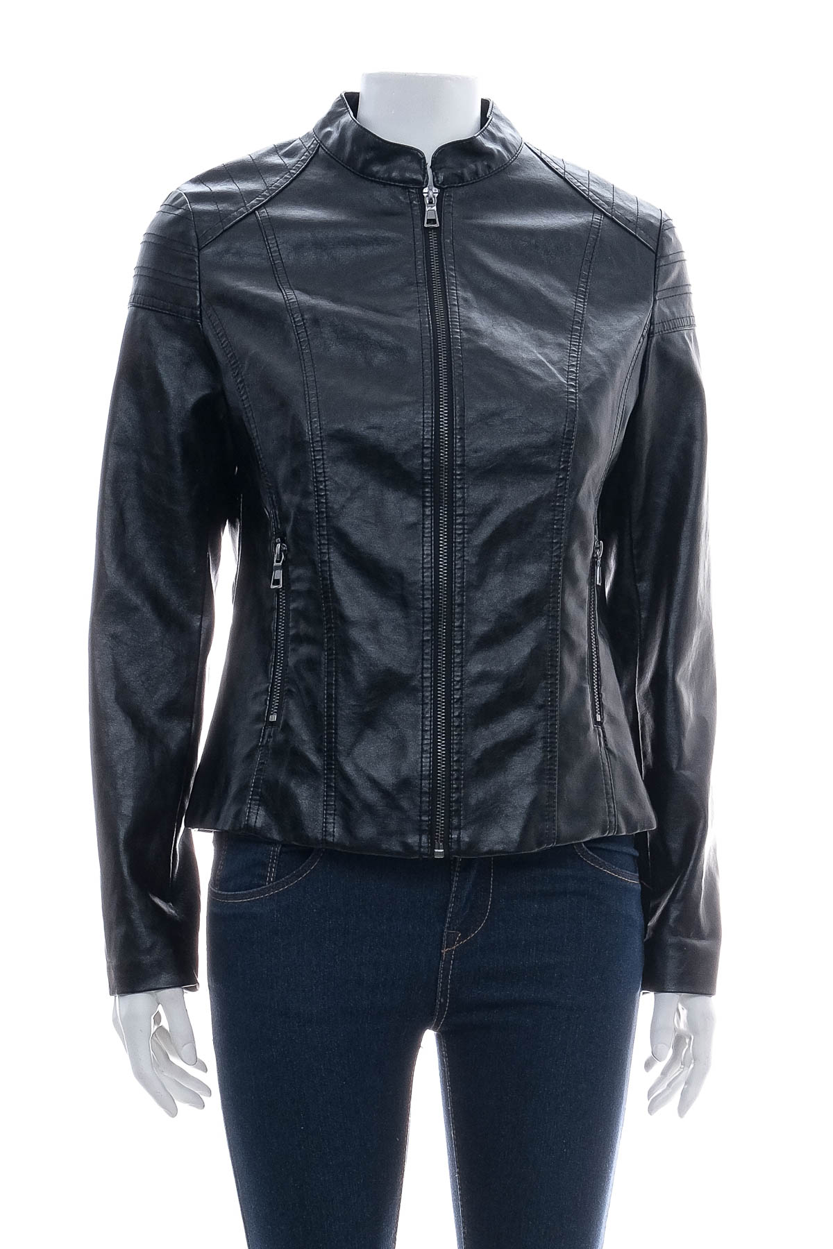 Women's leather jacket - Viventy - 0