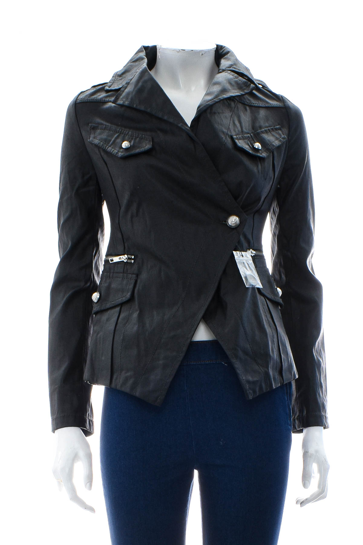 Women's leather jacket - MOUSSY - 0