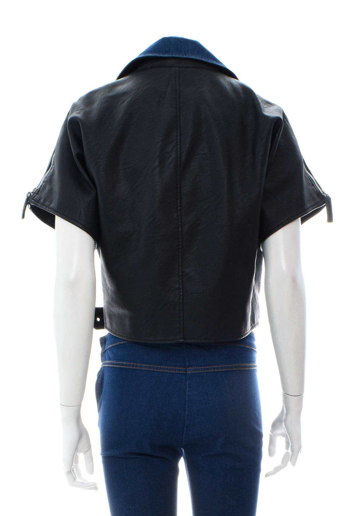 Women's leather jacket - ZARA Basic - 1