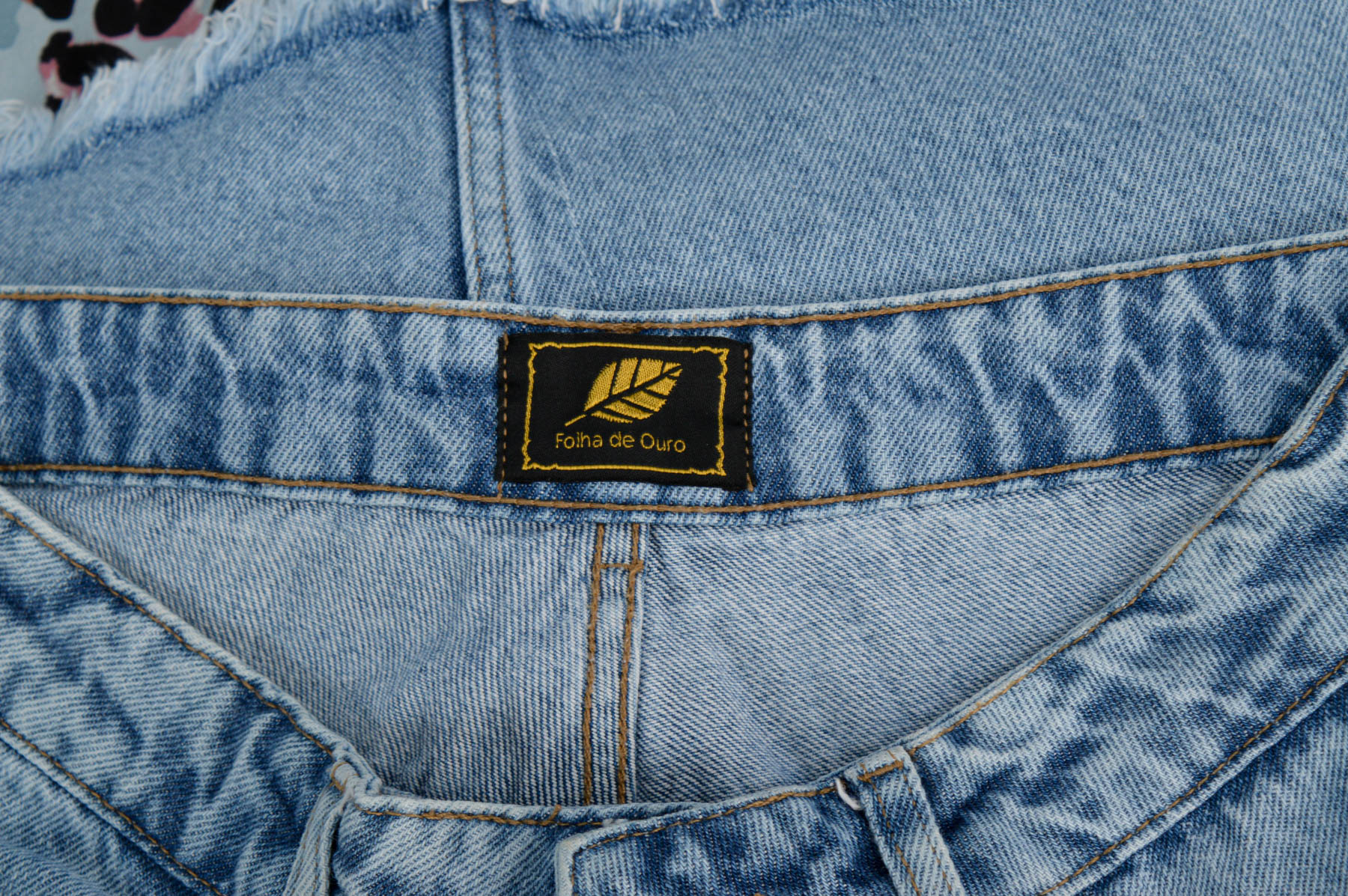 Spódnica jeansowa - Folha de Ouro - 2