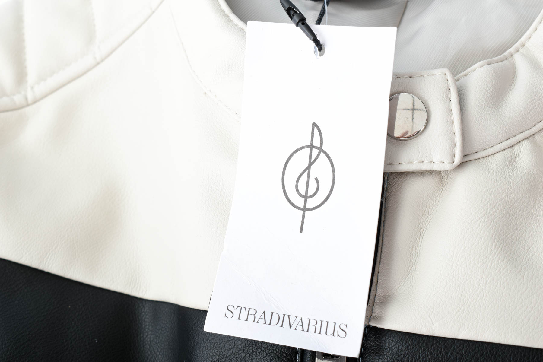 Women's leather jacket - Stradivarius - 2