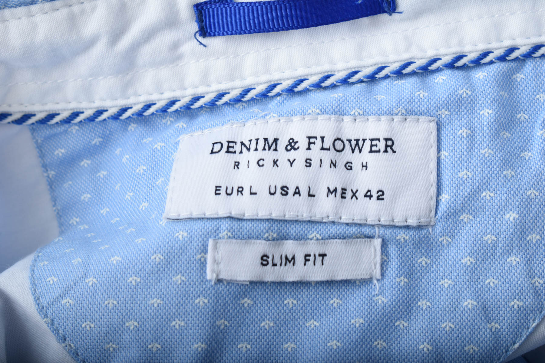 Мъжка риза - DENIM & FLOWER - 2