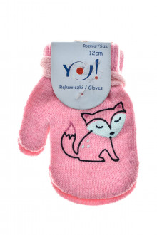Baby gloves for Girl - YO! club front