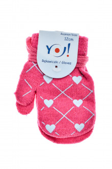 Baby gloves for Girl - YO! Club front