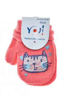 Baby gloves for Girl - YO! Club front