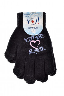 Rękawiczki dziecięce dla dziewczynki - Yo! club front