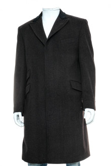 Ανδρικό παλτό - Black Brown front