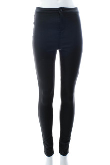 Women's leather trousers - NOISY MAY front