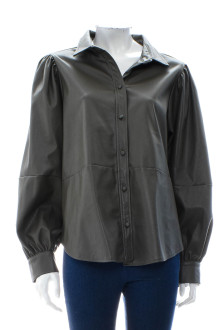 Women's leather shirt - H&M front